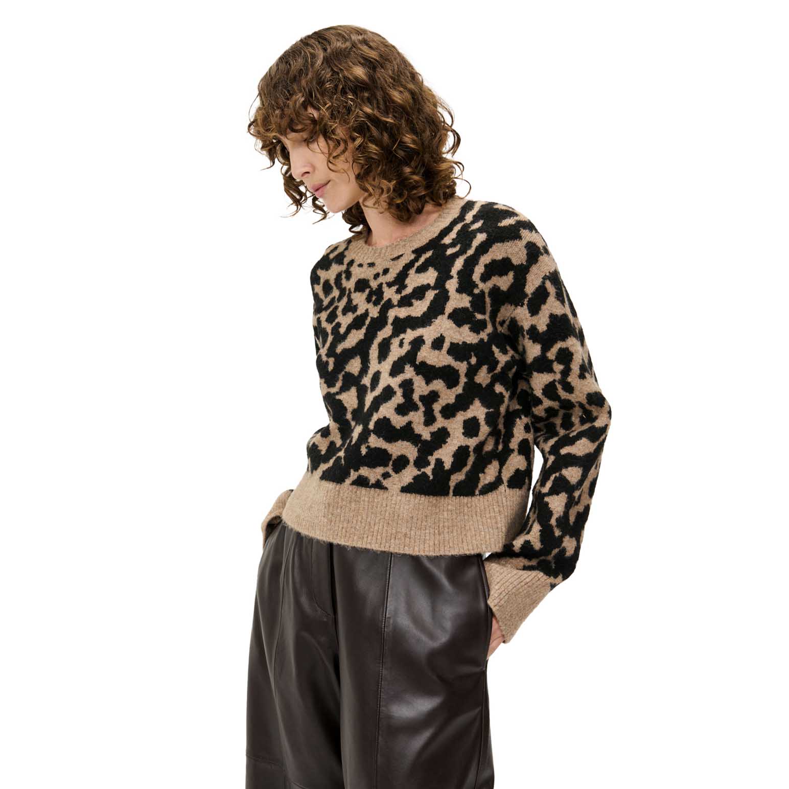 Veronika Maine Animal Jacquard Sweater